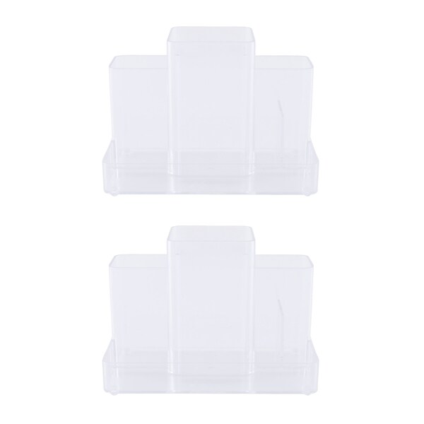Kenney Mfg Bathroom Countertop Hair Care Center Organizer, Set of 2, Clear KN68071P2REM - main